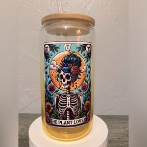 The Plant Lover Hand Crafted Glass Tumbler